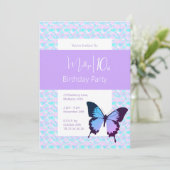 Invitation illusima Papillon pourpre Confetti 10e anniversair (Debout devant)