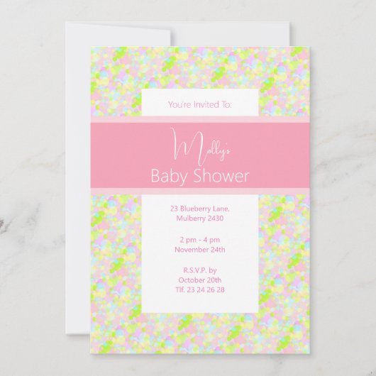 Invitation illusima Peinture Baby shower (Devant)