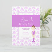 Invitation illusima Purple Ballerina Chaussures 1er anniversa (Debout devant)
