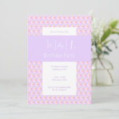 Invitation illusima Rainbow Cupcake Purple 1ère fête d'annive (Debout devant)