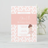 Invitation illusima rose Ballerina Chaussures 1er anniversair (Debout devant)