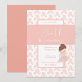 Invitation illusima rose Ballerina Chaussures 1er anniversair (Devant / Derrière)