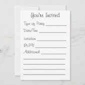 Invitation Illusion d'optique hypnotique (Dos)