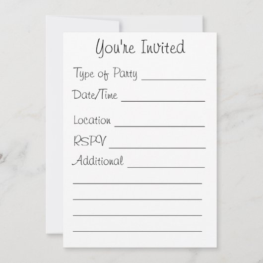 Invitation Illusion d'optique hypnotique (Dos)