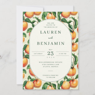 Invitation Illustration à l'aquarelle de pêche fantaisiste