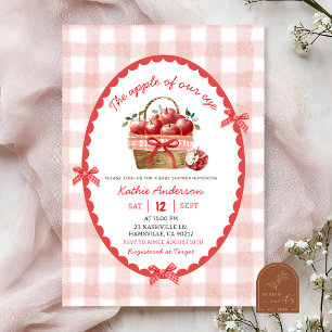 Invitation Illustration à main irrégulière Baby shower Apple