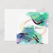 Invitation Illustration abstraite à l'encre alcoolique, invit (Devant / Derrière)