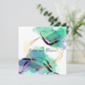 Invitation Illustration abstraite à l'encre alcoolique, invit (Debout devant)