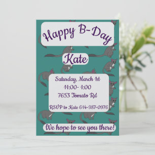 Invitation Illustration Adorable Bushbabies Joyeux Anniversai
