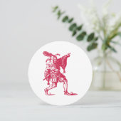 Invitation Illustration Antique de Bouffon Shakespearien (Debout devant)