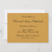 Invitation Illustration Art Nouveau Poppy Fleur Jaune (Dos)