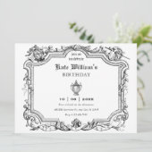 Invitation Illustration artistique vintage (Debout devant)