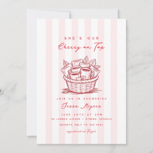 Invitation illustration baby shower Tea Doodle (Devant)