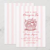 Invitation illustration baby shower Tea Doodle (Devant / Derrière)