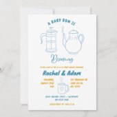 Invitation illustration baby shower Tea Doodle (Devant)
