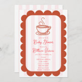 Invitation illustration baby shower Tea Doodle (Devant / Derrière)