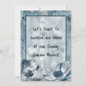 Invitation Illustration botanique bleue vintage (Devant)