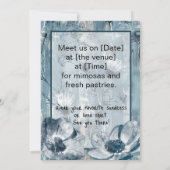 Invitation Illustration botanique bleue vintage (Dos)