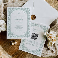 Illustration botanique | Code QR vert sauge Mariag