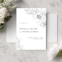 Illustration botanique florale Enregistrer la date