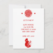 INVITATION ILLUSTRATION CHINOISE DE SINGE DU ZODIAQUE (Dos)