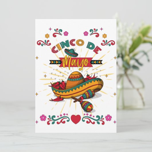 Invitation Illustration Cinco De Mayo, 2/2 (Debout devant)