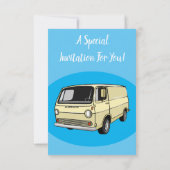 Invitation Illustration classique de van (Dos)