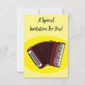 Invitation Illustration d'accordion (Dos)