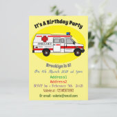 Invitation Illustration d'ambulance (Debout devant)
