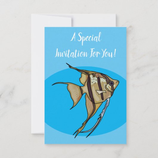 Invitation Illustration d'angelfish (Dos)