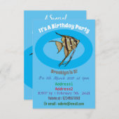 Invitation Illustration d'angelfish (Devant / Derrière)