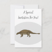 Invitation Illustration d'Ankylosaurus (Dos)