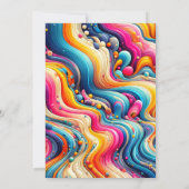 Invitation Illustration d'anniversaire de la fête d'anniversa (Dos)