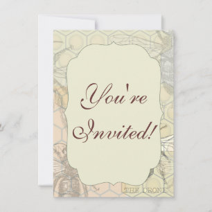 Invitation Illustration d'antiquité de l'insecte de la reine