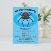 Invitation Illustration d'araignée noire effrayante (Debout devant)