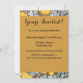 Invitation illustration d'art pavot fleur jaune (Devant)