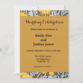 Invitation illustration d'art pavot fleur jaune (Devant)