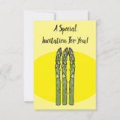 Invitation Illustration d'Asparagus (Dos)
