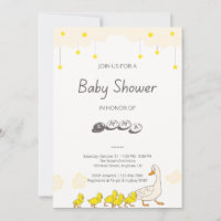 Illustration de Baby Shower de Canard Mignon dans