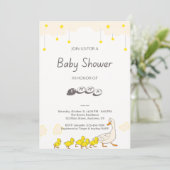 Invitation Illustration de Baby Shower de Canard Mignon dans (Debout devant)