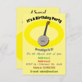 Invitation Illustration de Banjo (Devant / Derrière)