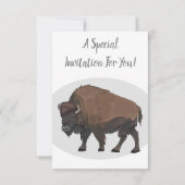 Invitation Illustration de bison (Dos)