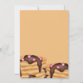 Invitation Illustration de brunch d'anniversaire au crêpe mod (Dos)