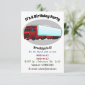 Invitation Illustration de camion roumain (Debout devant)