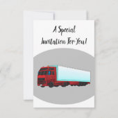 Invitation Illustration de camion roumain (Dos)