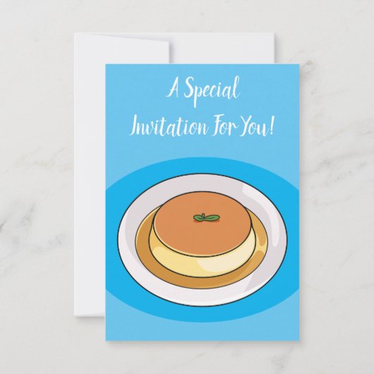 Invitation Illustration de caramel de crème (Dos)