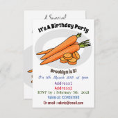 Invitation Illustration de carotte (Devant / Derrière)