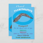 Invitation Illustration de cartoon de murène tachetée (Devant / Derrière)