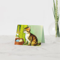 Illustration de chat tigré vintage