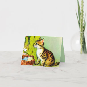 Invitation Illustration de chat tigré vintage